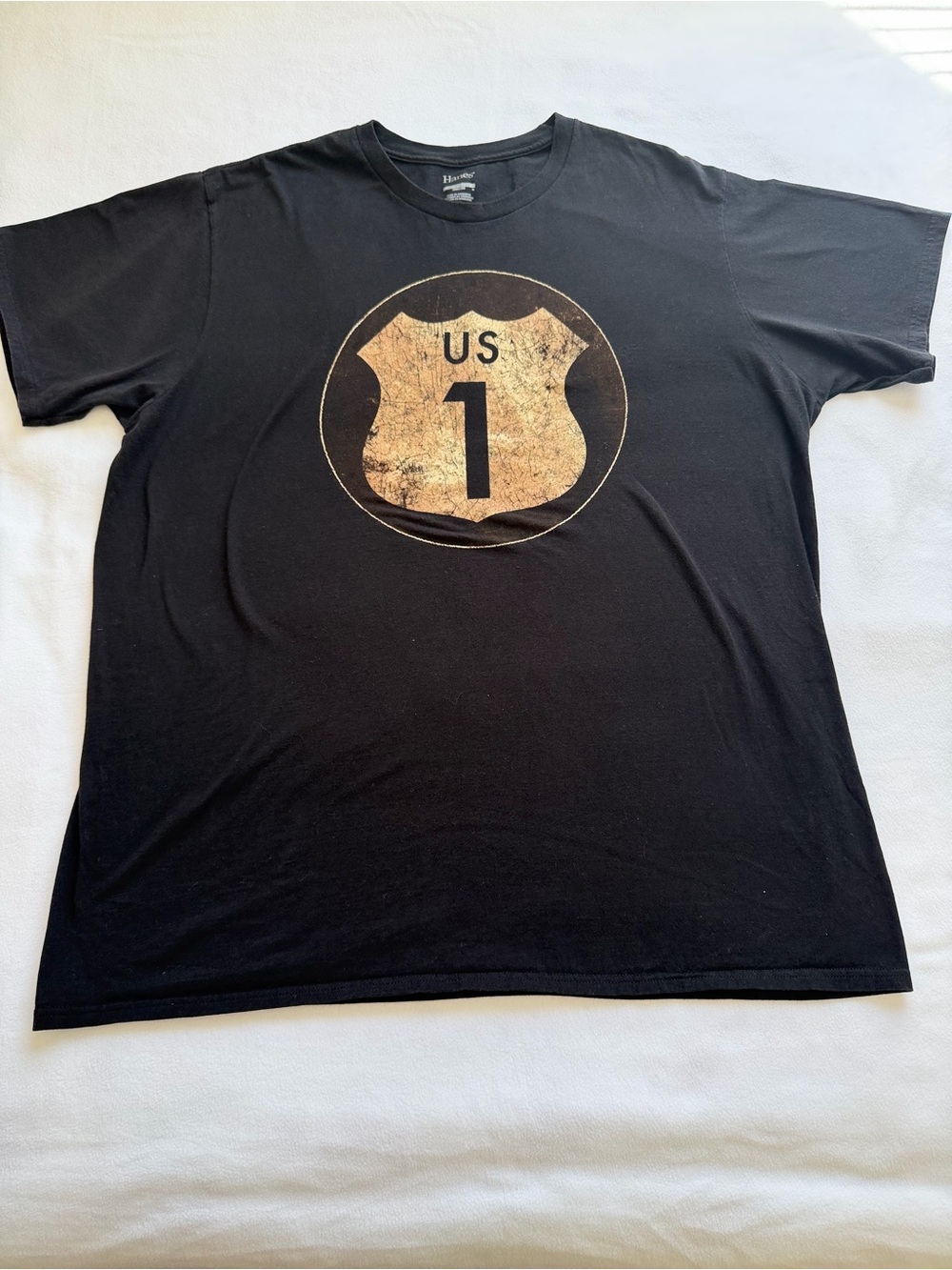 Hanes Men's US 1 Graphic Tee (Route/Black) Size 2XL